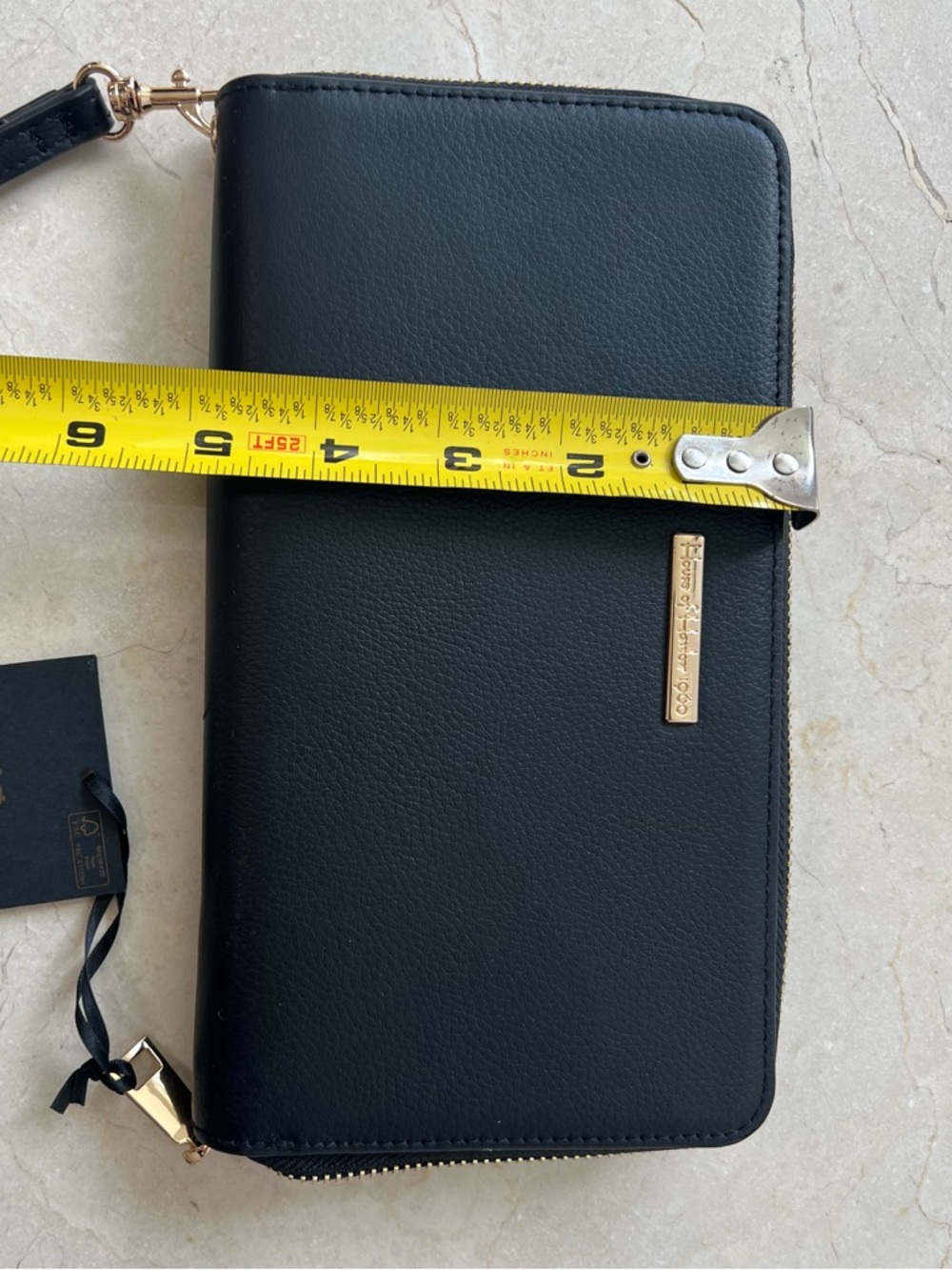 House of Harlow 1960 Black Wristlet Clutch Wallet with Gold Hardware NEW - Picture 6 of 7